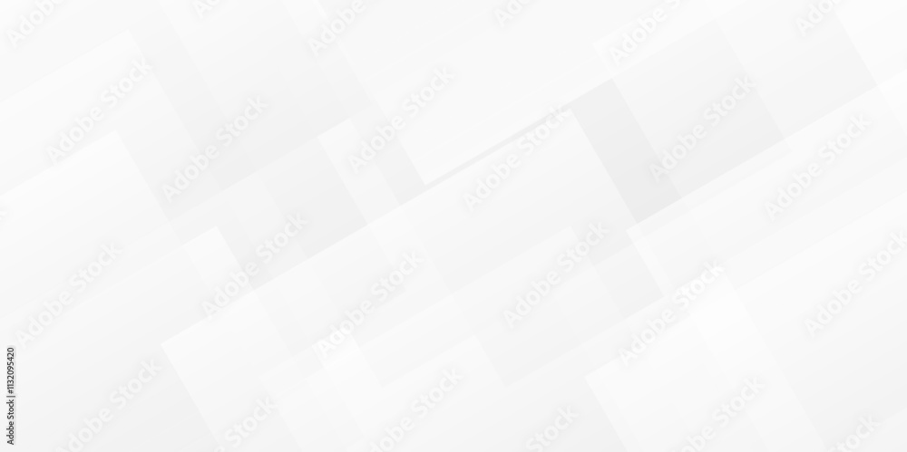 Fototapeta premium White and gray overlap triangle geometric technology pattern. minimal rectangle randomly arranged white lines transparent web square background layers. overlapping presentation design.