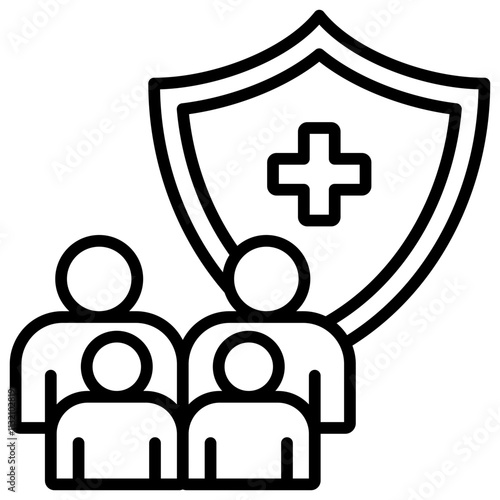 Family Insurance Outline Icon