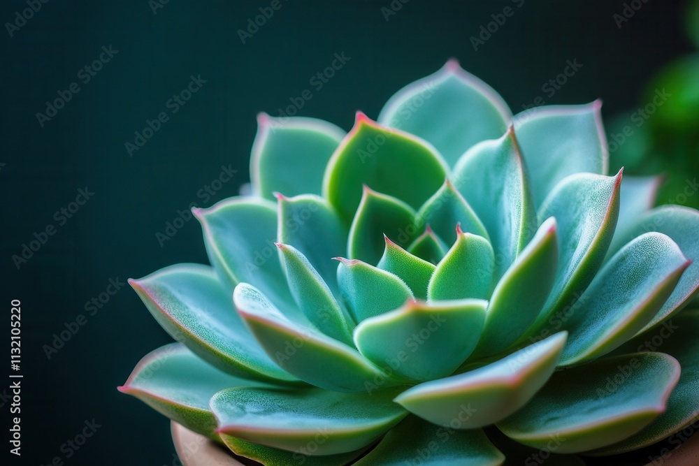Fototapeta premium Close-up of a vibrant succulent plant in a pot.