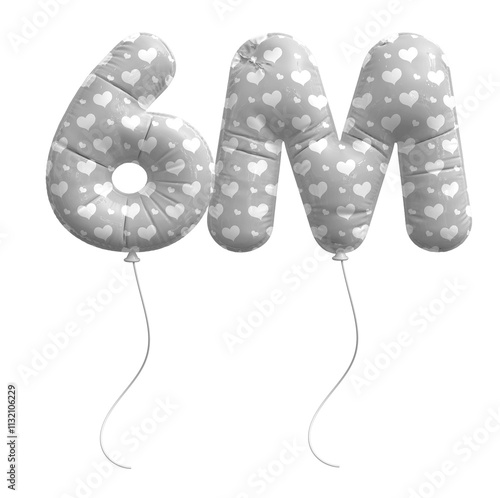 6M Follow Heart Silver Balloon photo