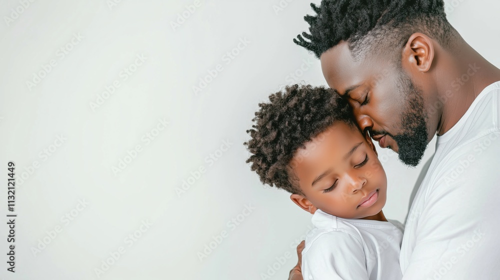 Obraz premium Father Kissing Son: Symbol of Unconditional Love â€“ Perfect for Parenting Concepts