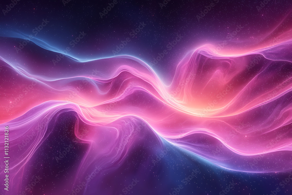 Fototapeta premium Vibrant Streaks of Aurora Glow, Celestial Patterns in Gradient Motion
