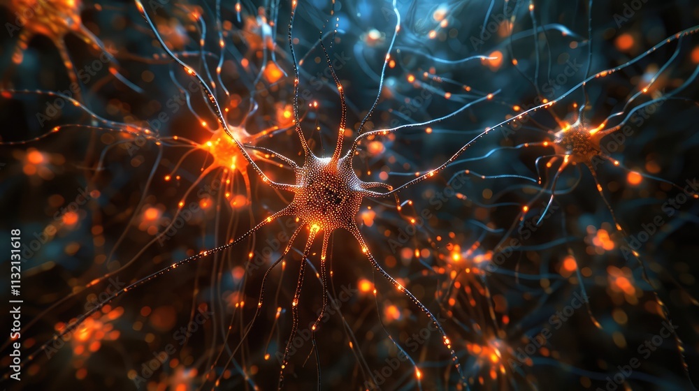 Fototapeta premium Exploring the Intricate Beauty of Neural Networks in Science