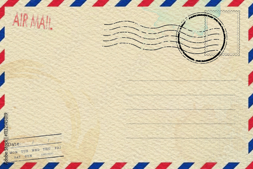 Blank of the old postcard with space for text