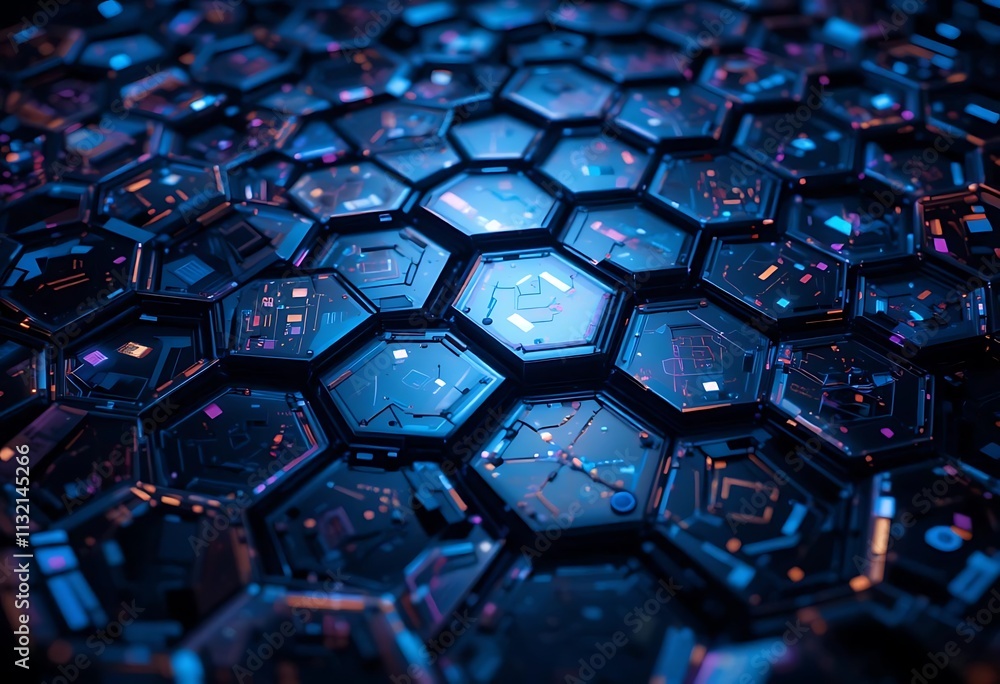 Obraz premium abstract background with hexagons