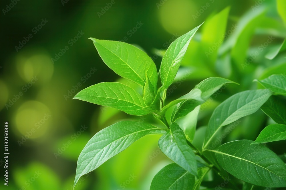 Lush green leaves with soft focus background. Lush green leaves with soft focus background.
