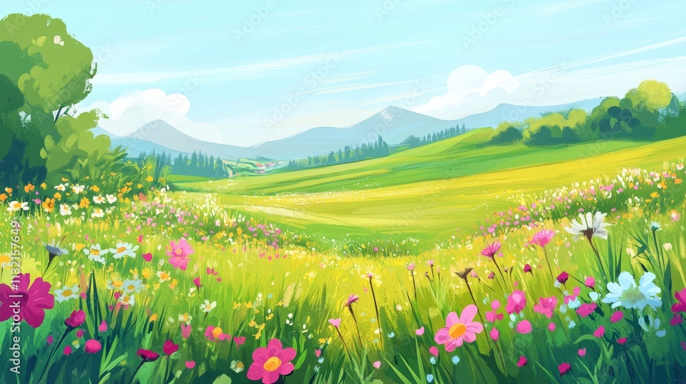 Fototapeta premium Beauty meadow Abstract summer landscape for your design