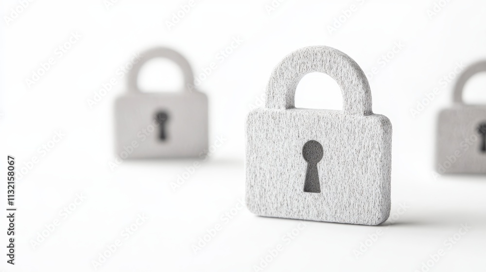 Fototapeta premium Data Security Padlocks Representing Online Privacy Protection
