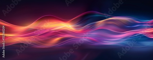 Wallpaper Mural Abstract Neon Wave Art Torontodigital.ca