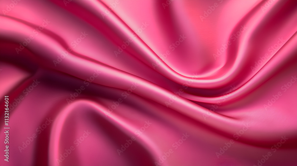 Obraz premium Elegant flowing red silk and satin fabric with smooth shiny texture and luxurious design