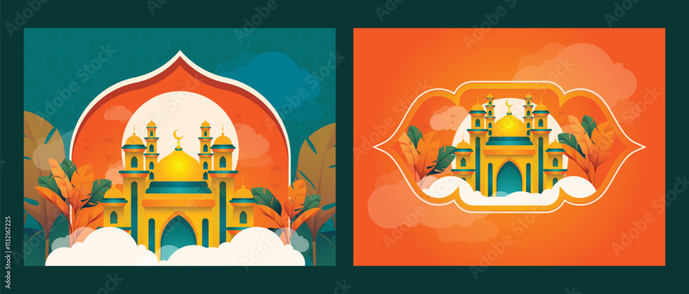 Obraz premium Vector Ramadan Kareem Islamic background