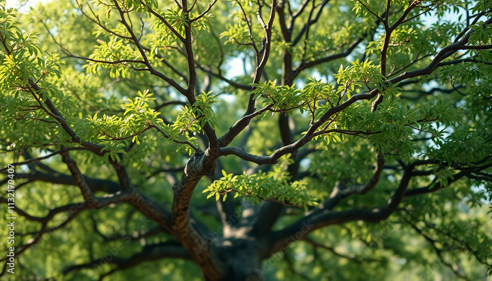 Fototapeta premium green leaves in the sun