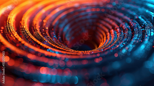 Wallpaper Mural Abstract swirl pattern with vibrant red and blue colors creating a mesmerizing visual effect of depth and movement Torontodigital.ca