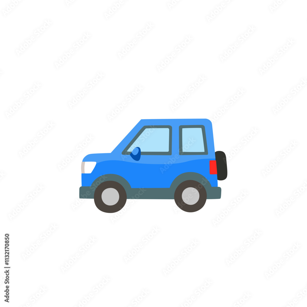 Fototapeta premium Blue SUV Emoji