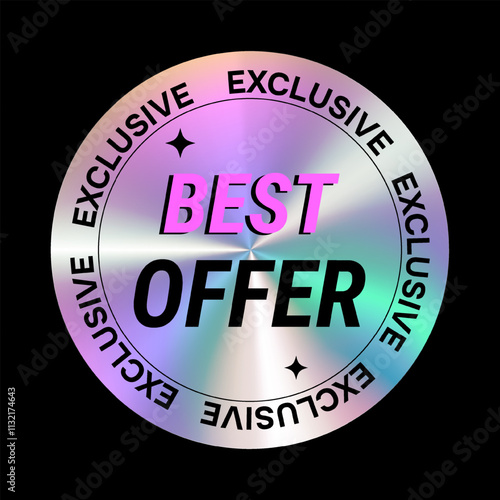 holographic stickers for sale. Vector