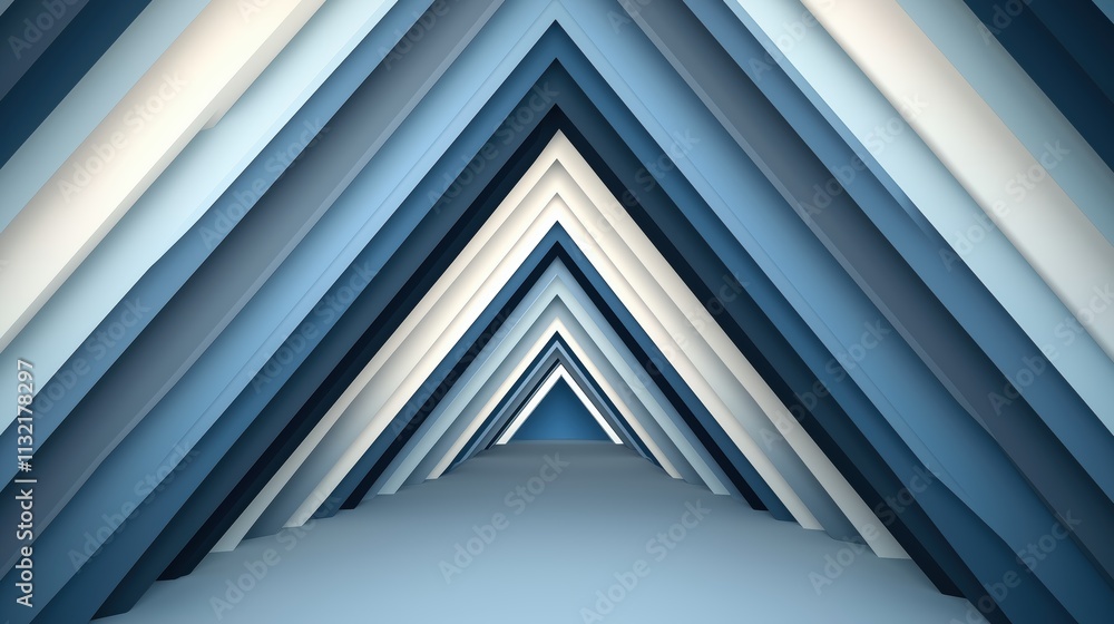 Obraz premium Symmetrical lines and layers lend this pattern modern elegance