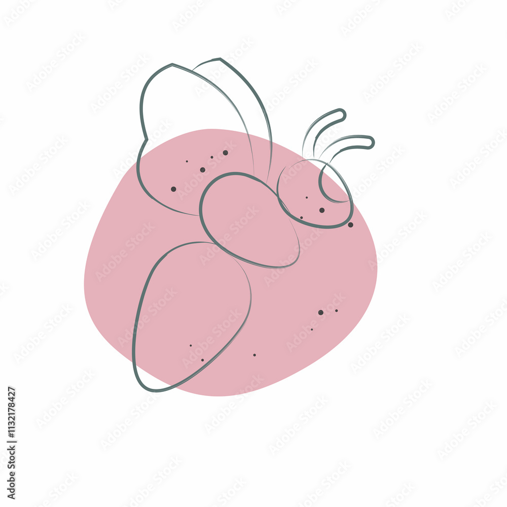 Fototapeta premium Icon Bee. related to Animals symbol. Color Spot Style. simple design editable