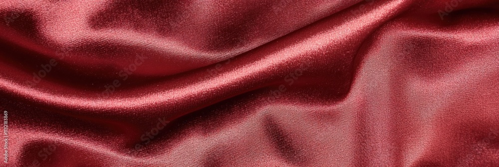 Fototapeta premium Luxurious Deep Red Satin Fabric with Glorious Texture and Smooth Surface for Backgrounds and Design Projects