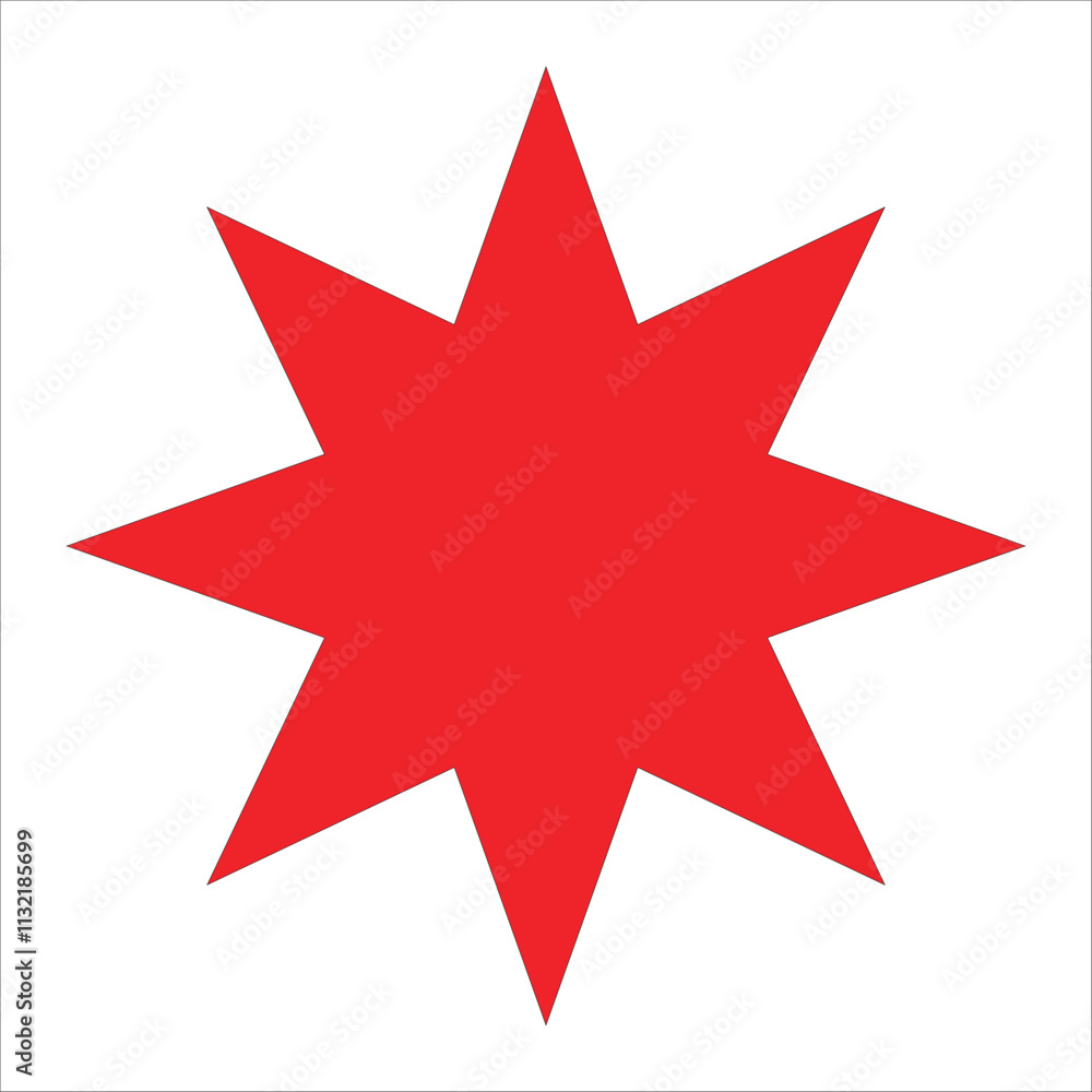Obraz premium red star icon vector illustration