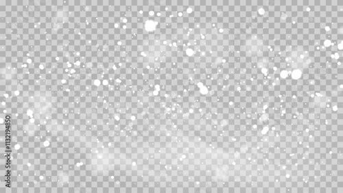 Snowfall or Blizzard included snow with transparent background