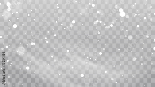 Snowfall or Blizzard included snow with transparent background