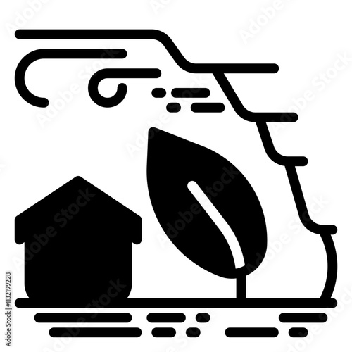 storm icon, glyph icon style