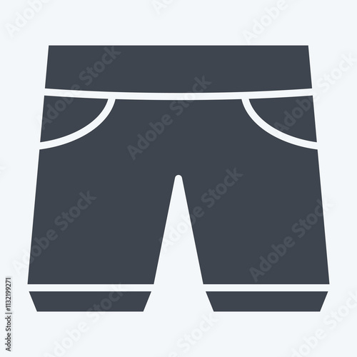 Icon Shorts. related to Fashion symbol. glyph style. simple design editable