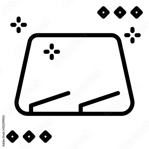 Windscreen air icon, line icon style
