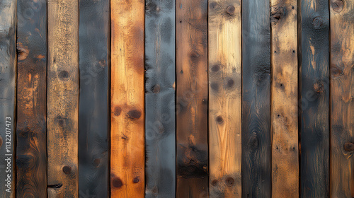 Detailed Close-Up of Brown Wooden Background Texture