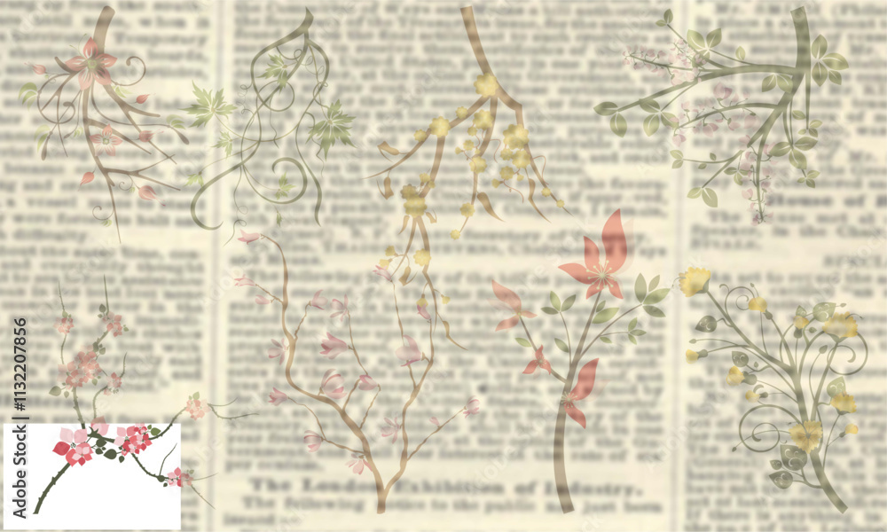Fototapeta premium Wall Art Photo Design old news paper