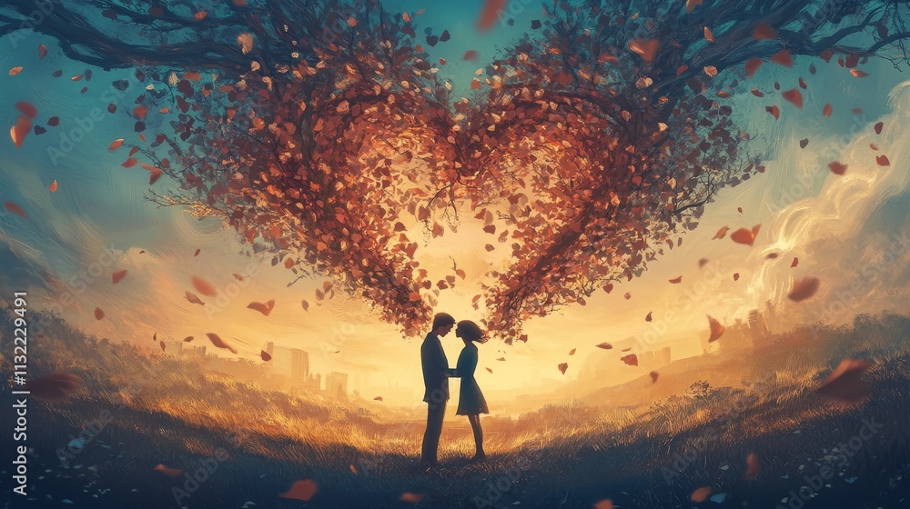 Fototapeta premium symbol of love, romantic gesture, heartfelt emotion