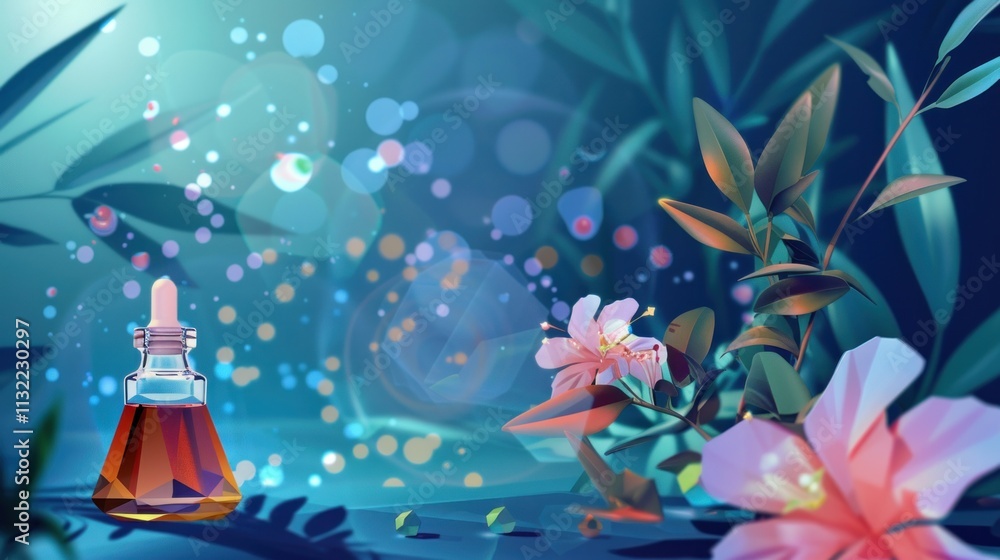 Obraz premium Magical Elixir in a Lush Garden