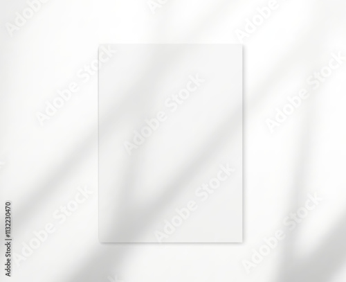Drop shadow overlay effect on blank sheets of paper. Vector mockup