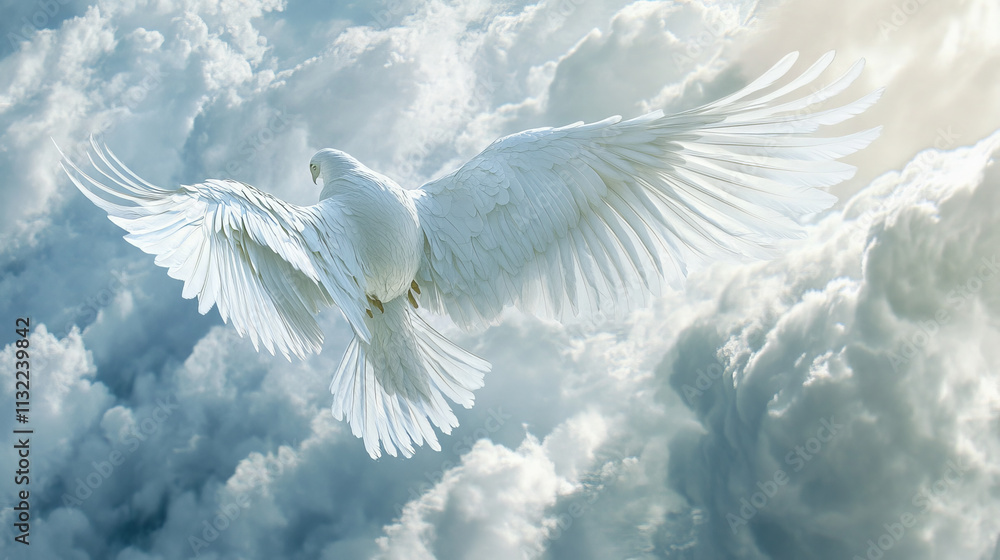 Obraz premium An illustration of a pair of angel or eagle wings spread