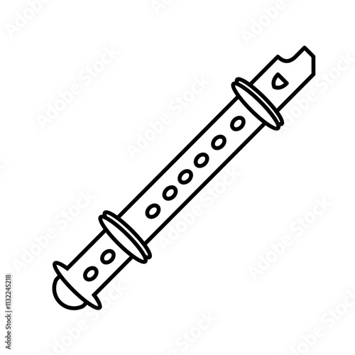 vector flute icon