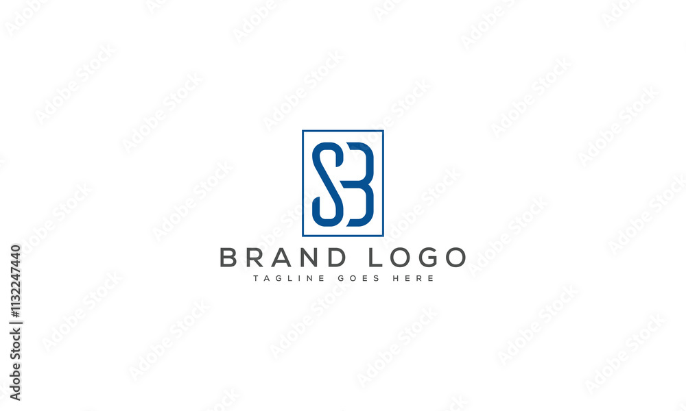 Fototapeta premium letter SB logo design vector template design for brand.