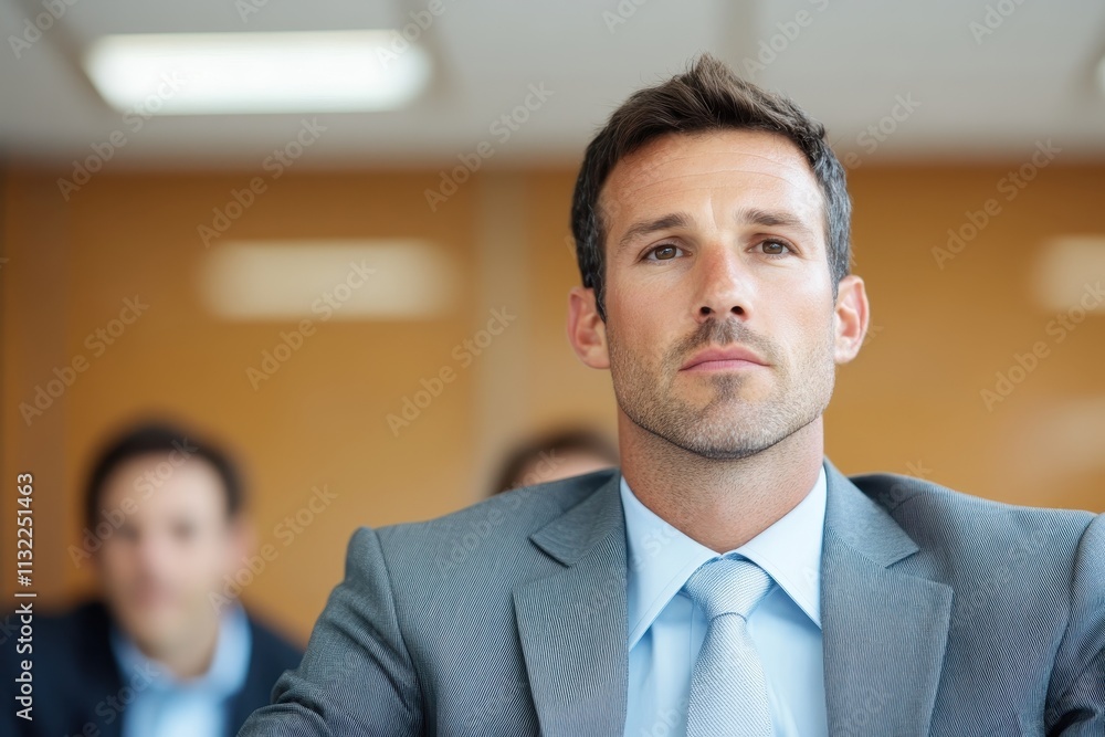 Naklejka premium Adaptable Entrepreneur Leading with Vision and Innovation in a Dynamic Business Environment