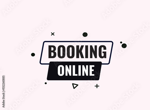 Booking online, clock, button, vector, banner template, website, design,
