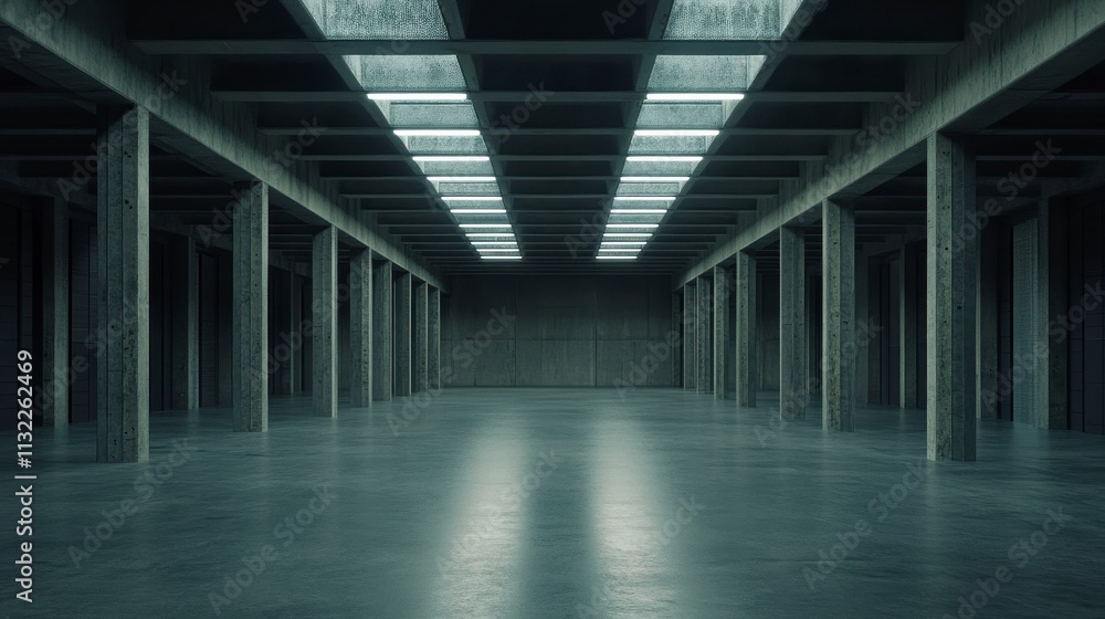 Industrial Server Room with High Key Lighting Industrial Server Room with High Key Lighting