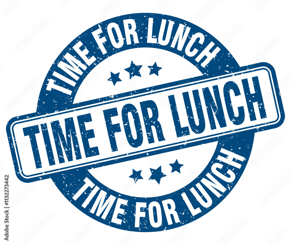 Fototapeta premium TIME FOR LUNCH STAMP