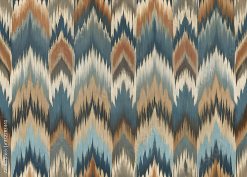 Bohemian fabric design with rich tones.