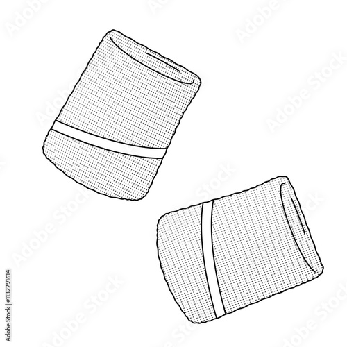 Pair Tennis wristbands on white background