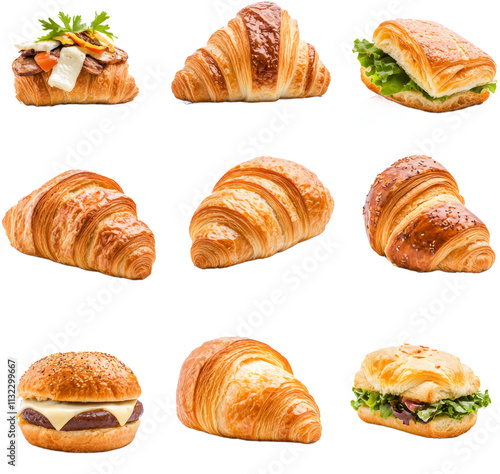 croissant sandwiches  photo