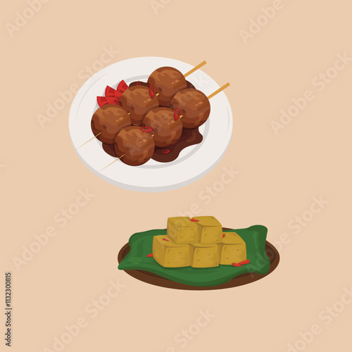 Indonesian Food Illustration 
