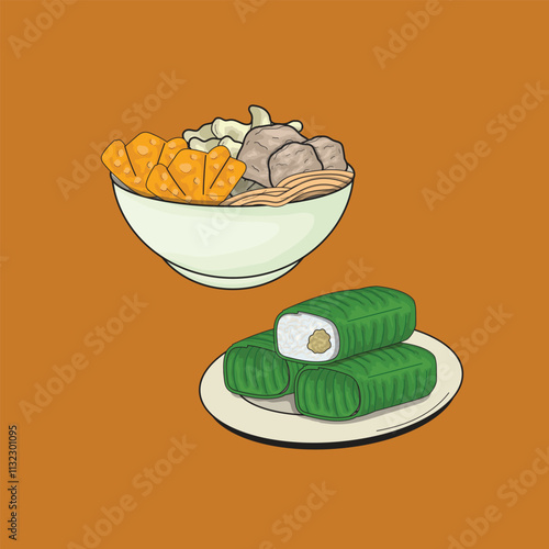 Indonesian Food Illustration 
