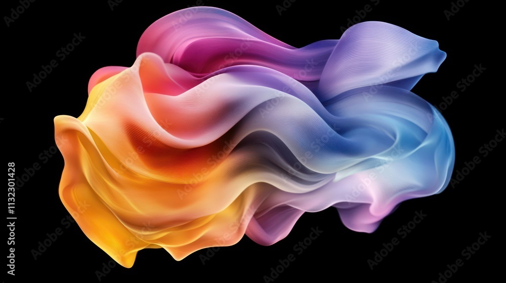 Abstract Colorful Swirling Fabric Design Abstract Colorful Swirling Fabric Design