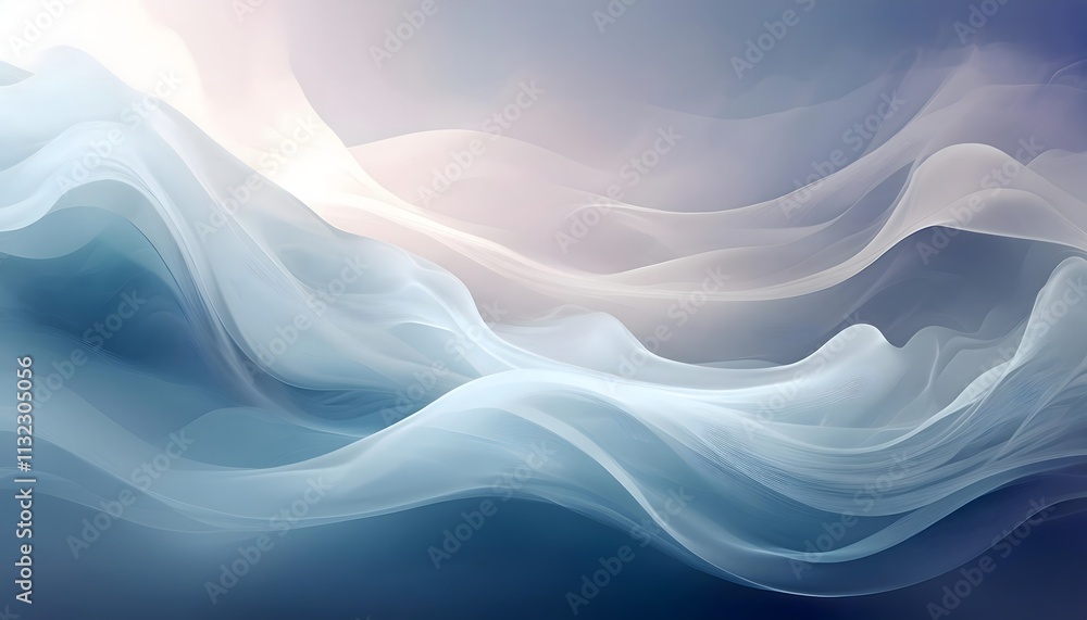 Ethereal white mist blending into a dreamy gradient backdrop Ethereal white mist blending into a dreamy gradient backdrop