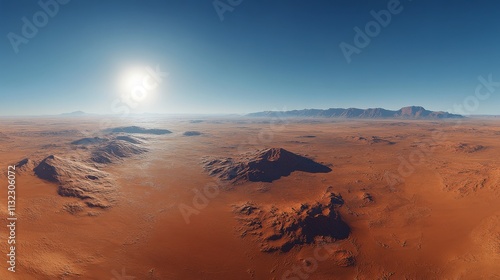 Wallpaper Mural Awe-Inspiring Martian Landscape: A Breathtaking View of the Red Planet's Surface Torontodigital.ca