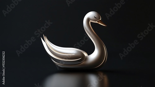 Unique swan logo design concept for premium brand identity image photo