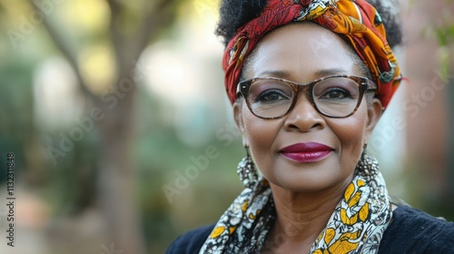 Middle-aged South African woman with casual attire and a friendly look.